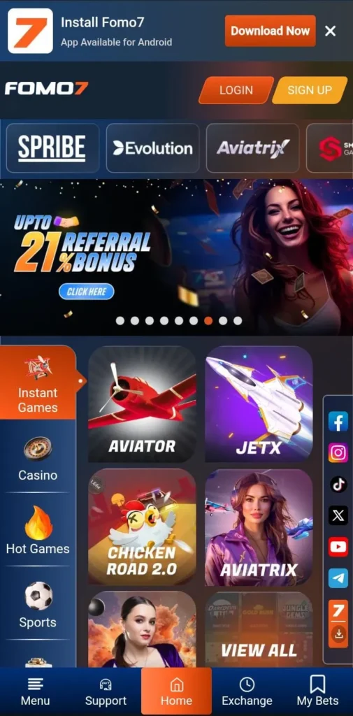 fomo7 game interface image