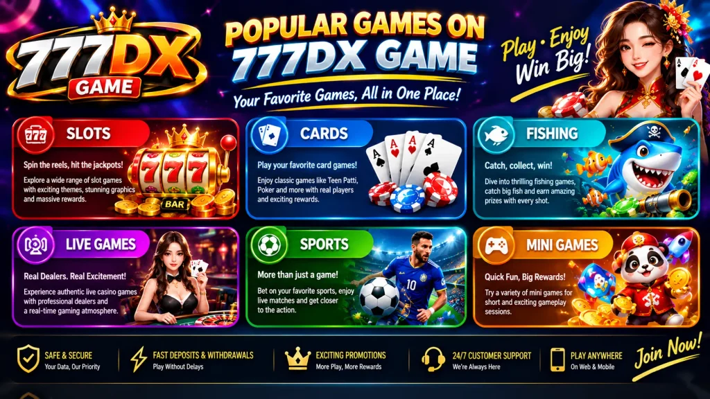 image Popular Games on 777DX